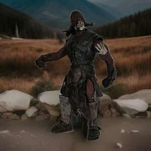 Lord Of The Rings Uruk-Hai Warrior 7" Action Figure Fellowship Series LOTR